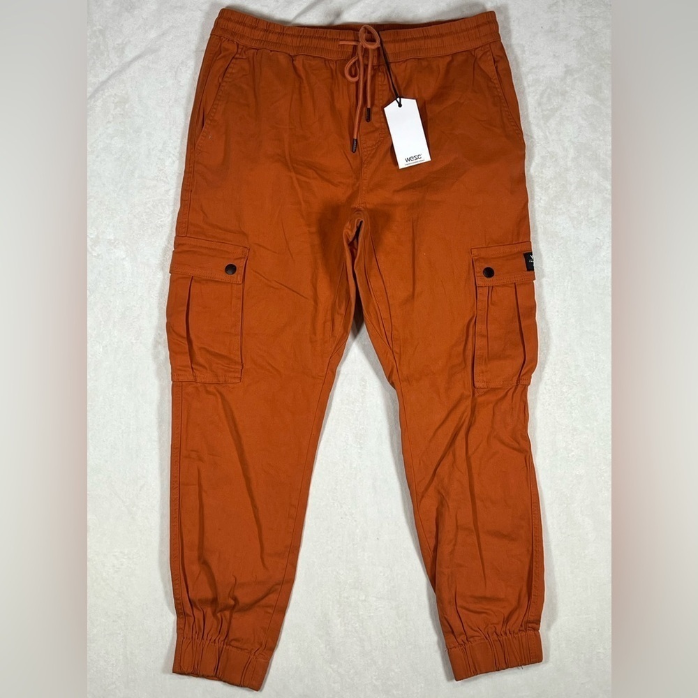 NWT Wesc Utility Jogger Pants XL Rust Orange Perf… - image 1